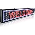 P10 Programmable Scrolling Led Sign Outdoor Signs For Businesse Custom Message Board Digita Display Advertising Screen Bar Word Light Wifi Control High Brightness Neon Sign 39"X8"