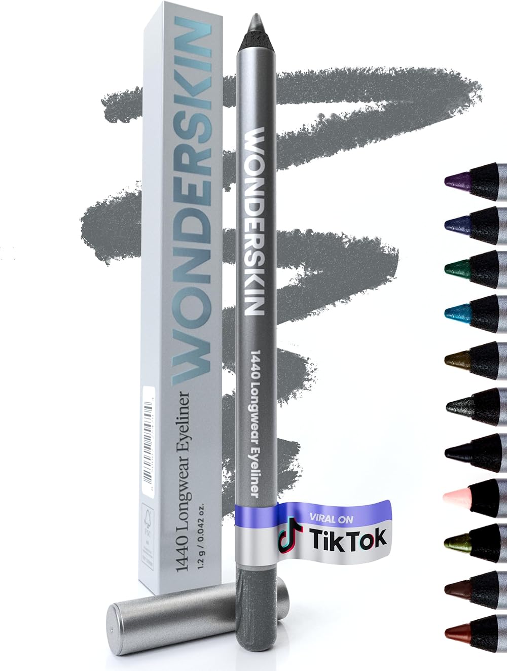 Wonderskin 1440 Waterproof Eyeliner Blue Glitter - Longwear Pencil