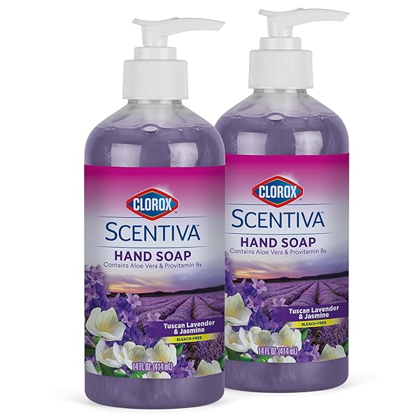 CLOROX SCENTIVA LIQUID HAND SOAP, TUSCAN LAVENDER &...