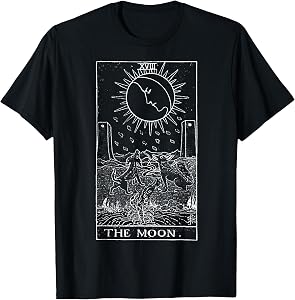 The Moon Tarot Card Vintage T-Shirt
