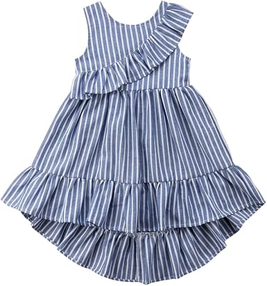 Amazon Com Bebetterstore Toddler Baby Girl Striped Dress Outfits Ruffle Tutu One Piece Party Dresses Sundresses Skirts Clothes Clothing