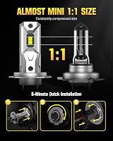 CYBERBEAM H7 LED Headlight Bulb Pair 60W 20000LM 6500K IP68 Plug & Play view 4