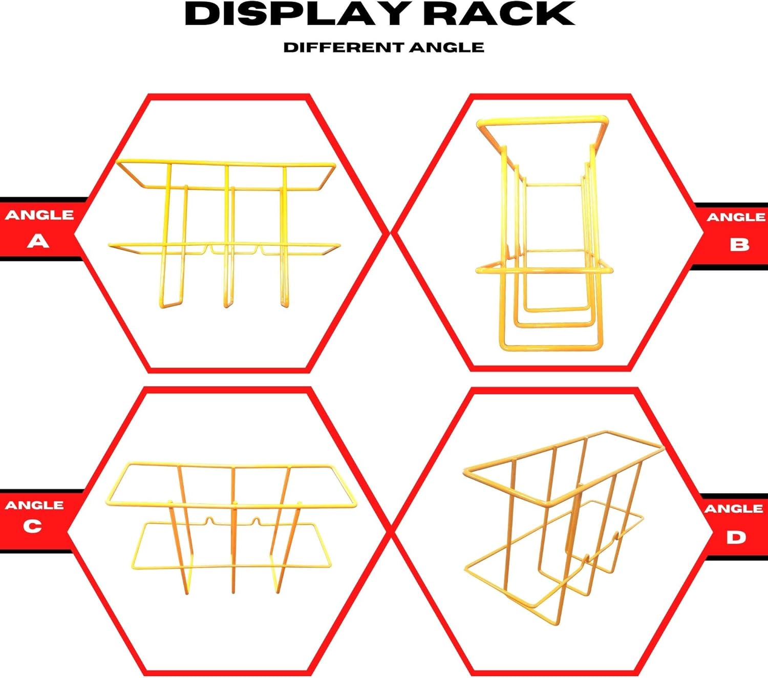Binder Display Rack, SDS/MSDS Display Rack, Wire Wall Mount Rack, MSDS and SDS Station Sign, Mounting Hardware Included, Wire Coated with Bright Yellow PVC : Office Products