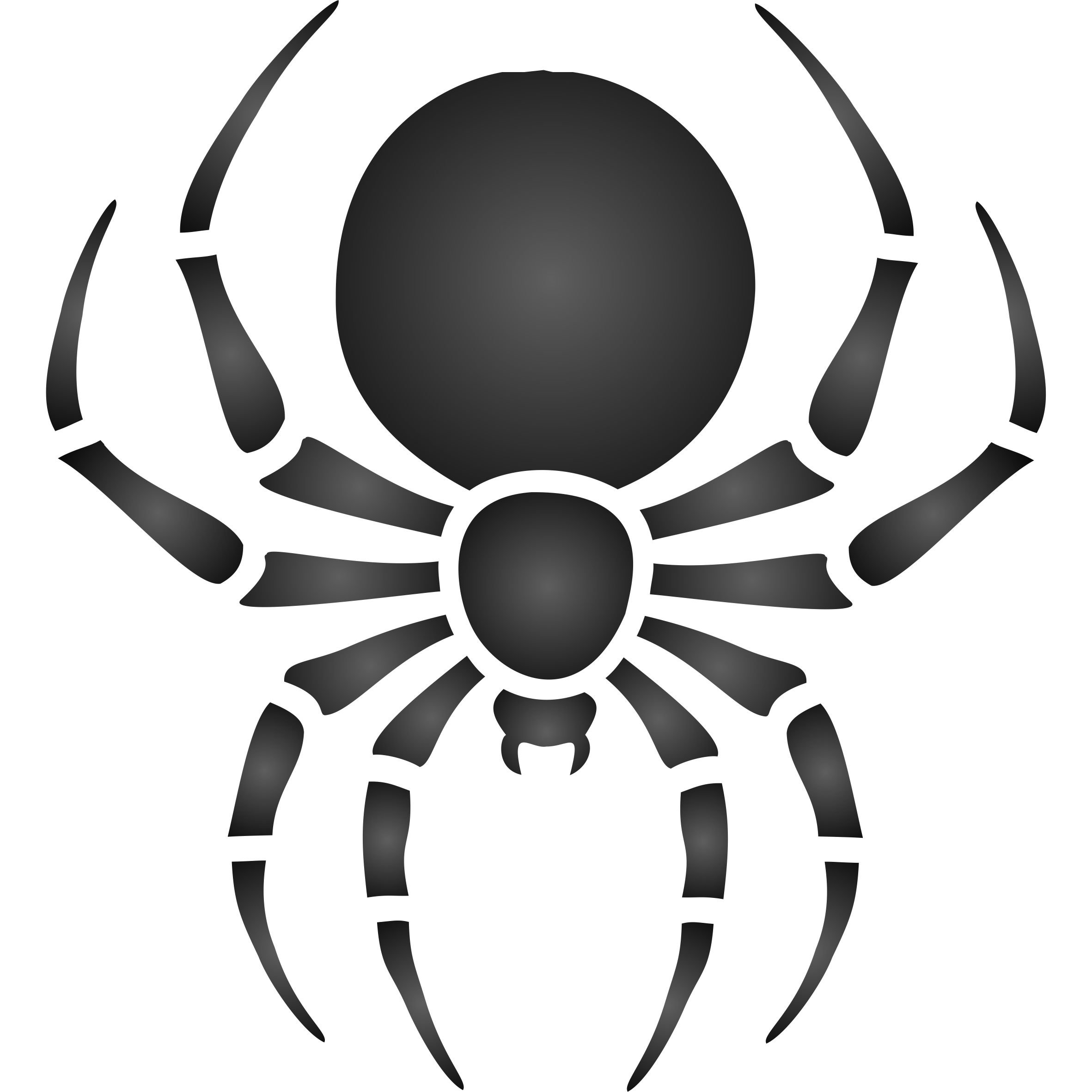 Spider Stencil - 7 x 7.5cm (M) - Reusable Halloween Animal Insect Bug Wall Stencil Template