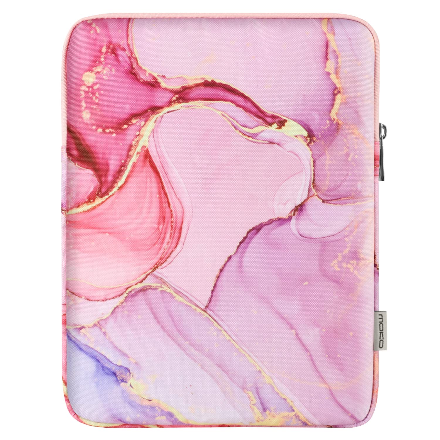 MoKo 9-11 inch tablet case for iPad 11-inch A16 2025, 10.2-inch iPad 2021, Pro 11 M5, Air M3, Galaxy Tab A11+/ A9+, Protective Sleeve Bag for Pencil/Magic Keyboard, Cloudy pink