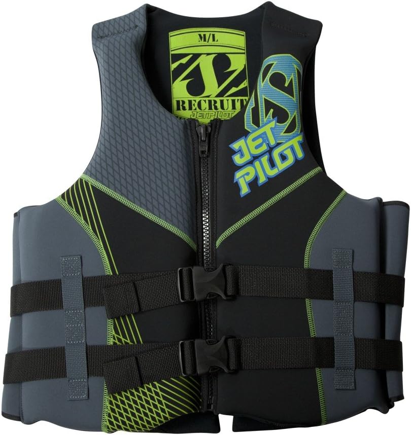 JetPilot Men's Recruit U.S. Coast Guard Approved PFD Vest, X-Large/XX-Large, Black