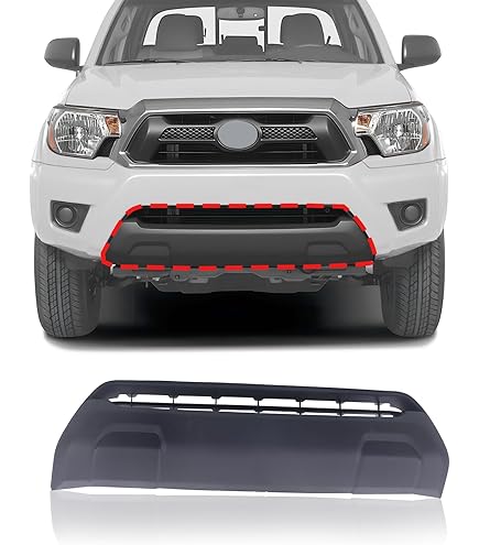 AUXITO AutoParts Textured Front Bumper End Set (Left & Right) For 2012-2015 Toyota Tacoma