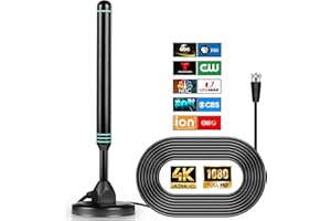 BTFDREEM TV Antenna,TV Antenna Indoor, HD Antenna for Smart TV and All TV,TV Antenna for Local Channels,Support 4K 1080p with Signal Booster Antenna TV Digital HD Indoor & Outdoor- 15FT Coax HDTV Cable