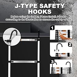 15.5 Ft Telescoping Ladder, SocTone Aluminum with