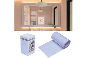 FEILAYS Wood Grain Removable PVC Waterproof Border Wall Decor Removable Self Adhesive Door Frame Window Frame Decoration Kitchen Bathroom Tiles Sticker Grain Trim White 5.9 inch x 393 inch