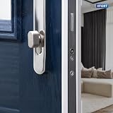 XFORT Chrome 35/35T Thumb Turn Euro Cylinder Lock 70mm 6 Pin with Keys view 4