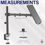 VIVO STAND-V001L Single Laptop Desk Mount Fully Adjustable with C Clamp view 3