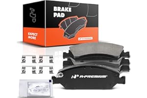 A-Premium Front Ceramic Disc Brake Pads Set Compatible with Select Chevy, Cadillac and GMC Models - Silverado, Tahoe, Suburba