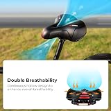 YOUNGDO Ultra Comfortable Bike Saddle Ergonomic Hollow Design Black Red view 4