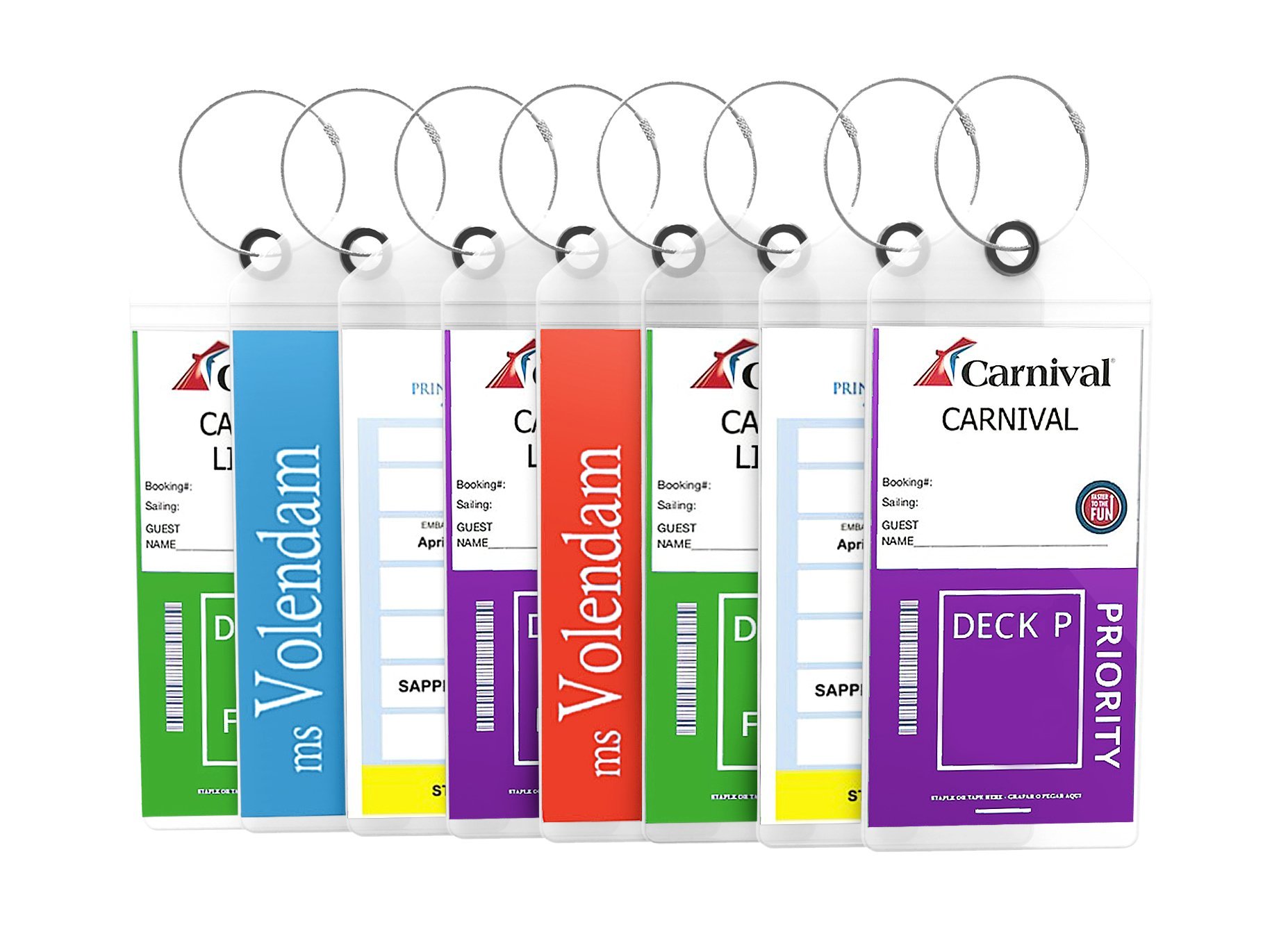 Cruise Tags Luggage Etag Holders Zip Seal & Steel Loops Thick Pvc 19 7170glBn9iL