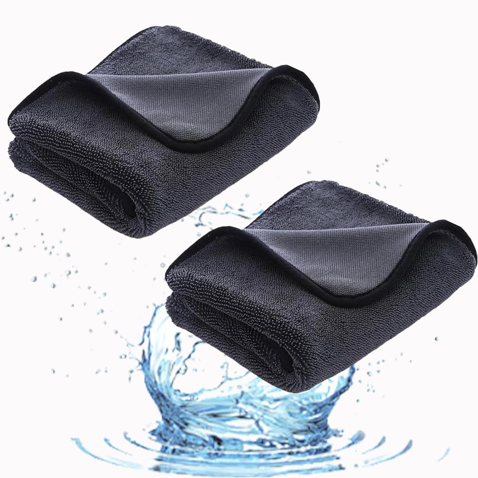 2 PCS Large Bathroom Cleaning Cloth, Bathroom Drying Cloth, Cleaning Glass, Microfibre Cleaning Cloth for Cleaning Drying Towel Car Detailing and Bathroom, Super Absorbent(40x60cm)
