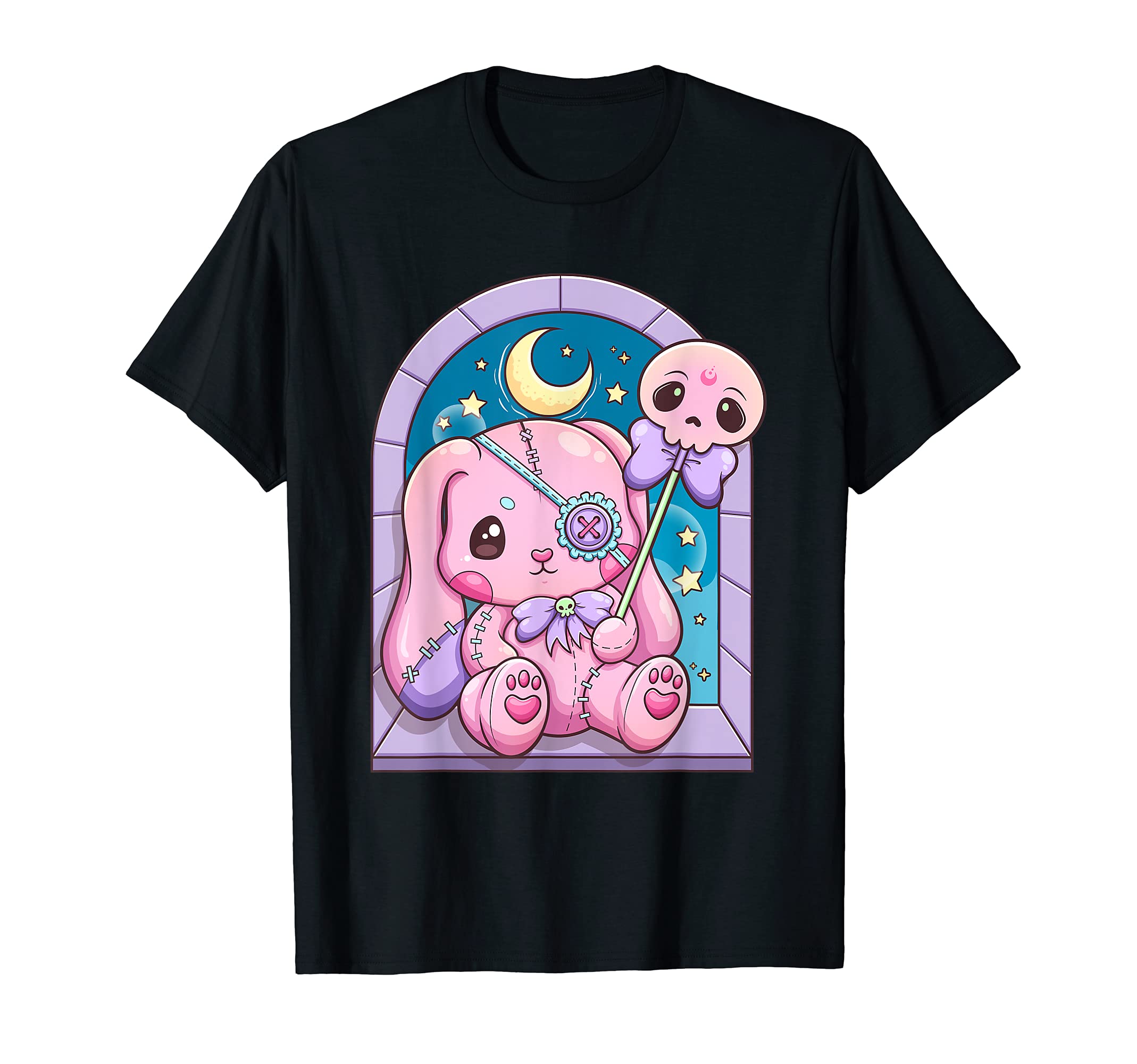 Kawaii Pastel Goth Cute Creepy Rabbit Stuffed Toy T-Shirt