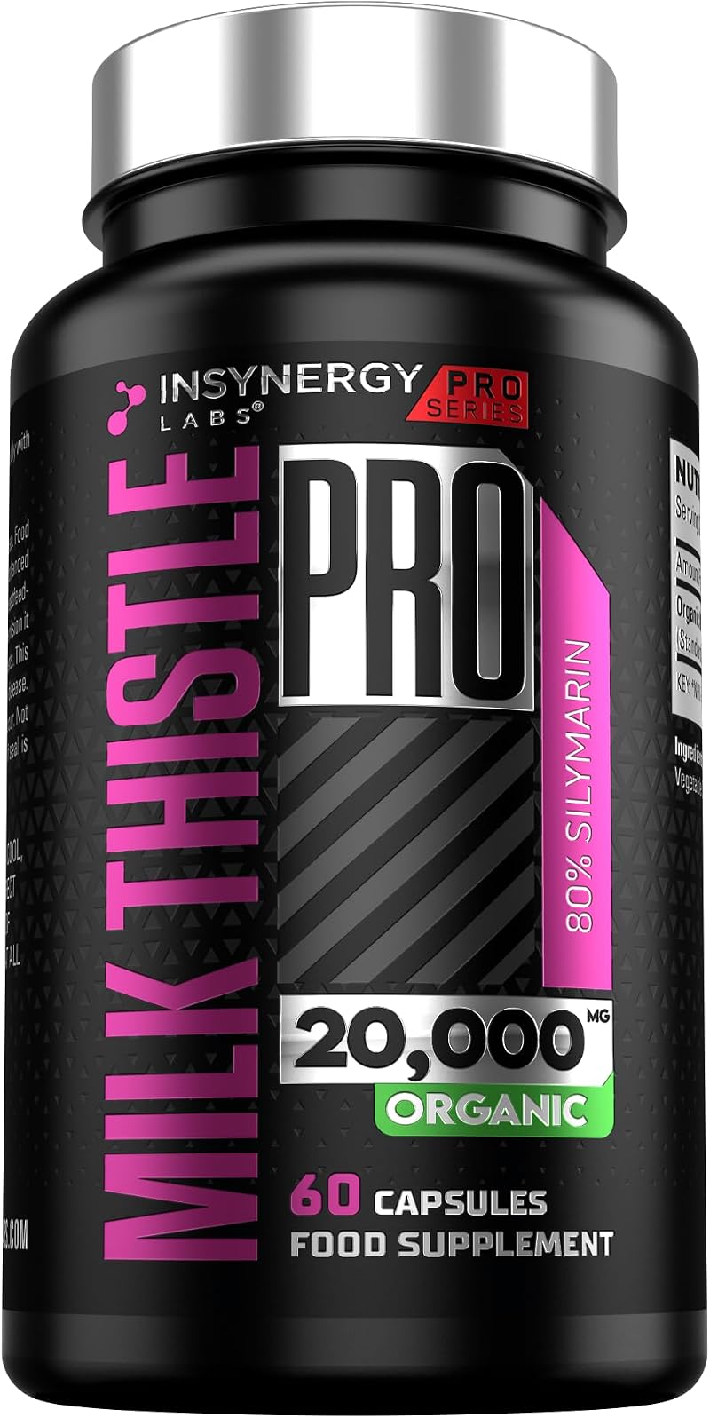 Insynergy Labs Milk Thistle 20,000mg 80% Silymarin Organic 60 Tabs