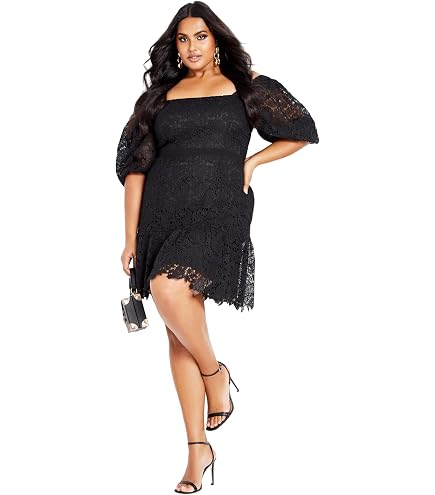 City Chic Plus Size Melanie Dress, Black, 14 at Amazon Women's Clothing store
