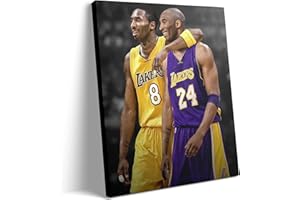 TEXAS ART Kobe Bryant Poster, Mamba Mentality Canvas Wall Art, Kobe Bryant Canvas Framed, Black Mamba, NBA Poster, Basketball (8"x10")