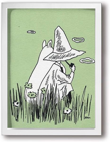 Amazon ムーミン Moomin アートパネル 壁掛け 壁の絵 絵画 インテリア ポスター ポスター フレーム アートポスター 部屋飾り 子供 可愛い キャンバス絵画 木枠付きの完成品 40x30cm ウォールステッカー オンライン通販
