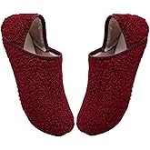 OUTMX Comfort Plush Shoes Pure Cotton Household Fluffy Slippers Indoor Warm Non-Slip Soles Winter Plush