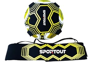 Sportout Soccer/Volleyball Training Equipment Aid, Solo Soccer Trainer, Football Accessories with Adjustable Waist Belt for Kids Adults, Perfect Soccer/Volleyball Gift
