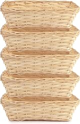 EHC Wicker Wood Natural Gift Basket Storage Hamper 38x29x11 cm view 6