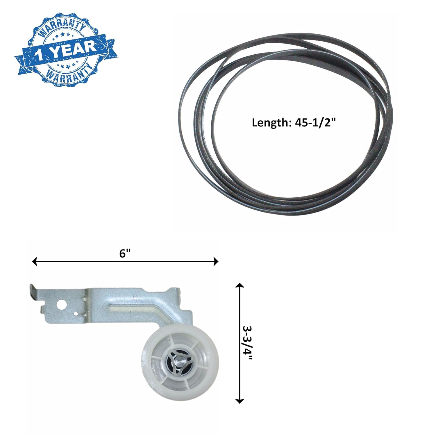 Supplying Demand DC9300634A Clothes Dryer Pulley & 6602001655 Belt