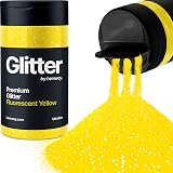 Hemway Fluorescent Yellow Glitter Shaker 130g Ultrafine Resin Epoxy