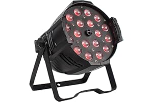 SHEHDS LED Par Lights 18x18W Zoom(14-45 Degree)/Wash/Strobe Effect Stage Light RGBWA+UV 6IN1 DMX512 Sound Activated RDM Function DJ Lights for Christmas Disco Club Party Dance Wedding Bar