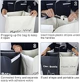 BOMEI PACK 2 Packs Recycling Bins 28 Gal White Gray Double Compartment view 6