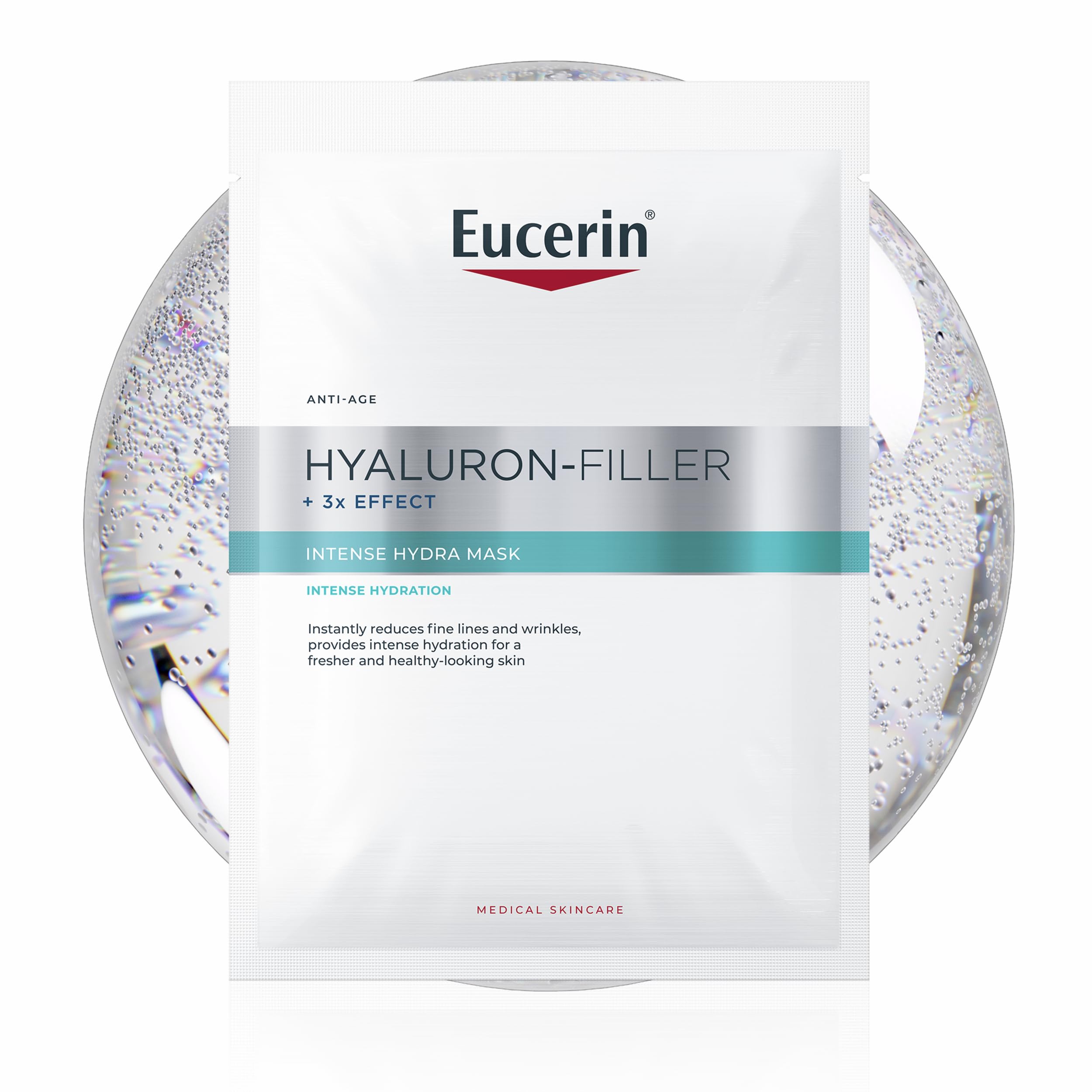 Eucerin Hyaluron Filler Sheet Mask 1 Piece, Ultra-Hydrating Face Mask that Fills, Refines and Defends, Intensive Sheet Mask with Hyaluronic Acid