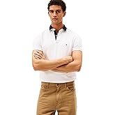 Tommy Hilfiger Mens Short Sleeve Casual Dri Fit Polo Shirts in Regular Fit with Stretch and Graphic Collar Detail