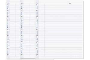 Blueline MiracleBind Notebook Refill Sheets 50 Sheets 9.25x7.25-Inch - 3 Notebooks (White, Ruled)