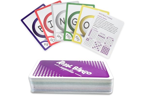 Amazon Com Royal Bingo Supplies Pack Of 81 Bingo Calling Cards Pocket Sized Easy Read 3 5 Inch X 2 5 Inch Poker Wide Size Game Playing Cards Toys Games