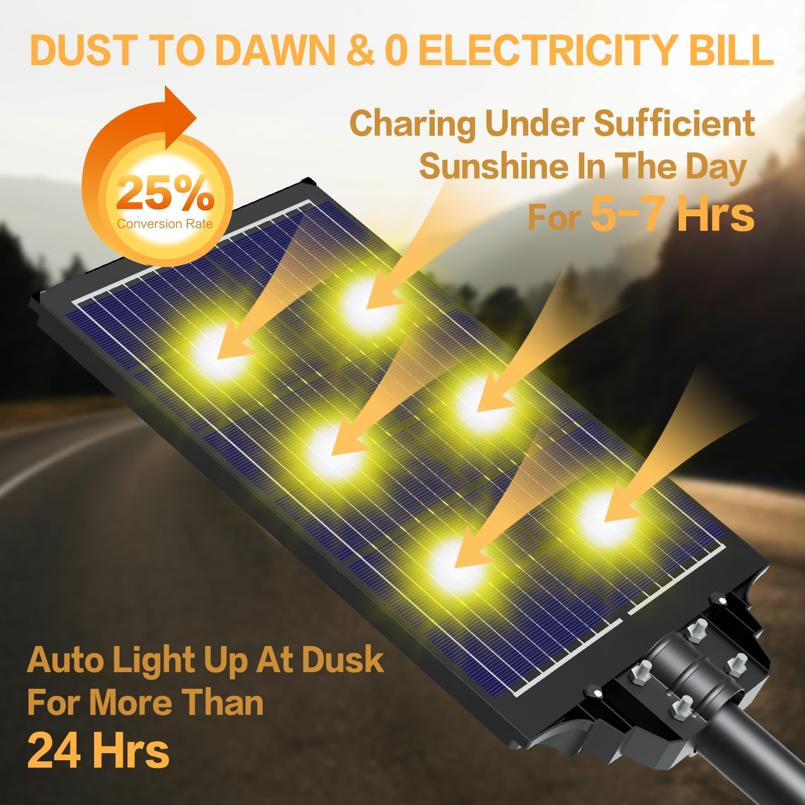 Deepn 2 Pack 3600W Solar Street Lights Outdoor, 300000 Lumens Dusk to Dawn Solar Flood Lights Outdoor Motion Sensor IP66 Waterproof Street Lights Solar Powered for Parking Lots, Backyard