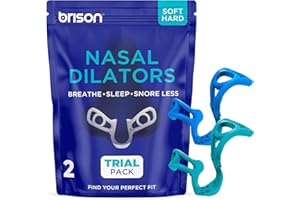Brison Anti-Snoring Device Podiatrist-Designed Nasal Dilators for Sleep and Better Breathing Improved Airflow (2 Pcs) Soft-Hard