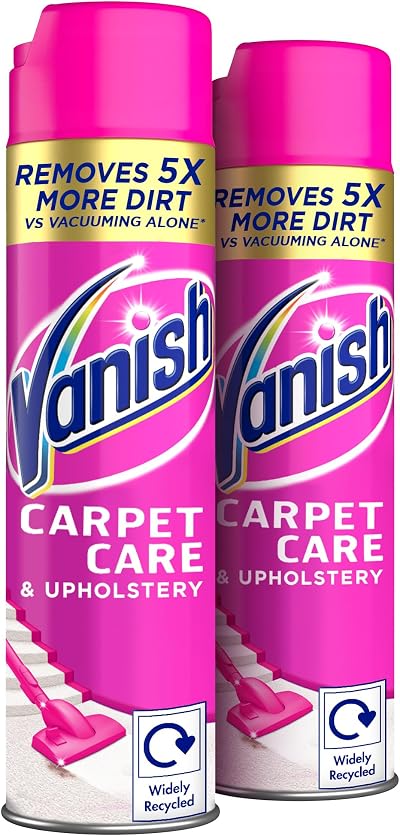 Vanish Oxi Action Upholstery & Carpet Cleaner 600ml Spring Flowers Pack of 2
