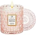 Chloefu LAN Rose Scented Candle, Oud Candles Gifts for Women, Pink Candles for Home Scented, 55 Hours Long Burning, Natural Soy Wax Candles, Valentine's Day Gifts
