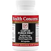 Health Concerns Coptis Purge Fire Formula – Skin, Throat, Sinus & Immune Support Supplement – Herbal Cleanse with Isatis, Skullcap, Licorice – Traditional Chinese Medicine – 90 Capsules