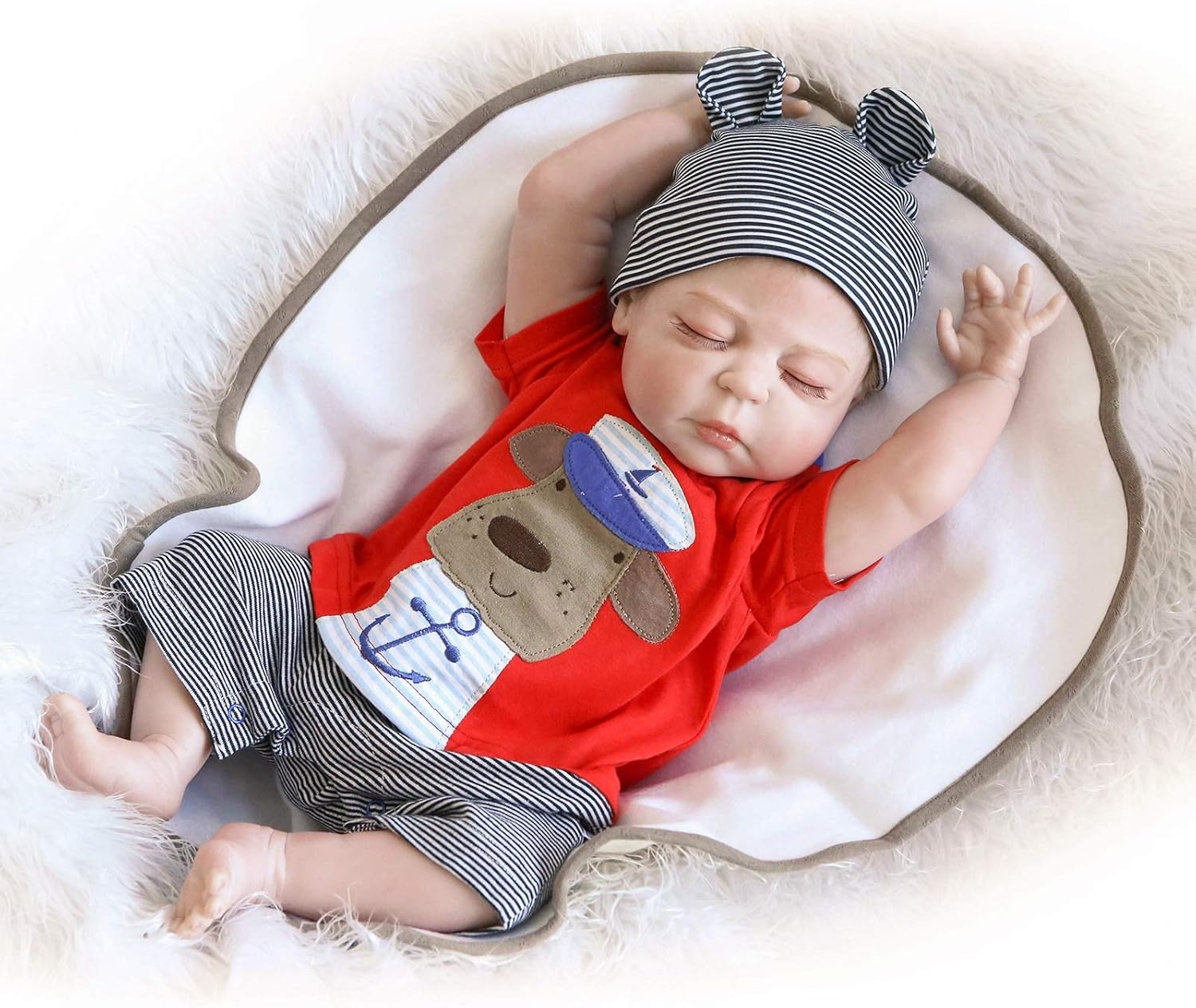 Prezzo XIAOBAI-WJ Reborn Neonato Reborn con Occhi Chiusi Bambino Bambola Silicone Corpo con Abiti Realistici Regali Carino Giocattolo Regalo 22 inch Offerte