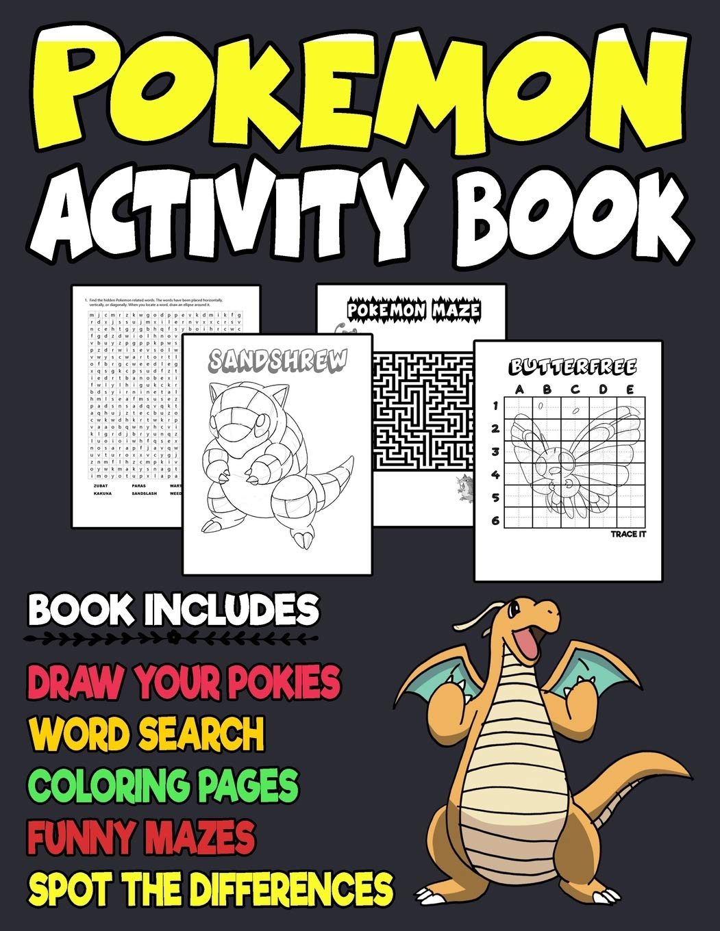 Amazon Pokemon Activity Book Jumbo Fun Activity Book For Kids With Coloring Pages Step By Step Drawing Spot The Differences Scarry Mazes And Word Search Knight Madeline Puzzles