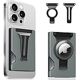 Magnetic Phone Wallet with Apple MagSafe - Metal Card Holder with AirTag Holder, RFID Blocking & Money Clip Mag Safe Wallet for iPhone 16 15 14 13 12 Pro Max/Pro/Plus/Mini