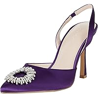 JIA JIA 01129 Vrouwen Bruids Schoenen Gesloten Teen T-riem 4 cm Lage Hak Satijnen Pumps met Kant Imitatie Trouwschoenen Kleur Blauw,Grootte 37 EU