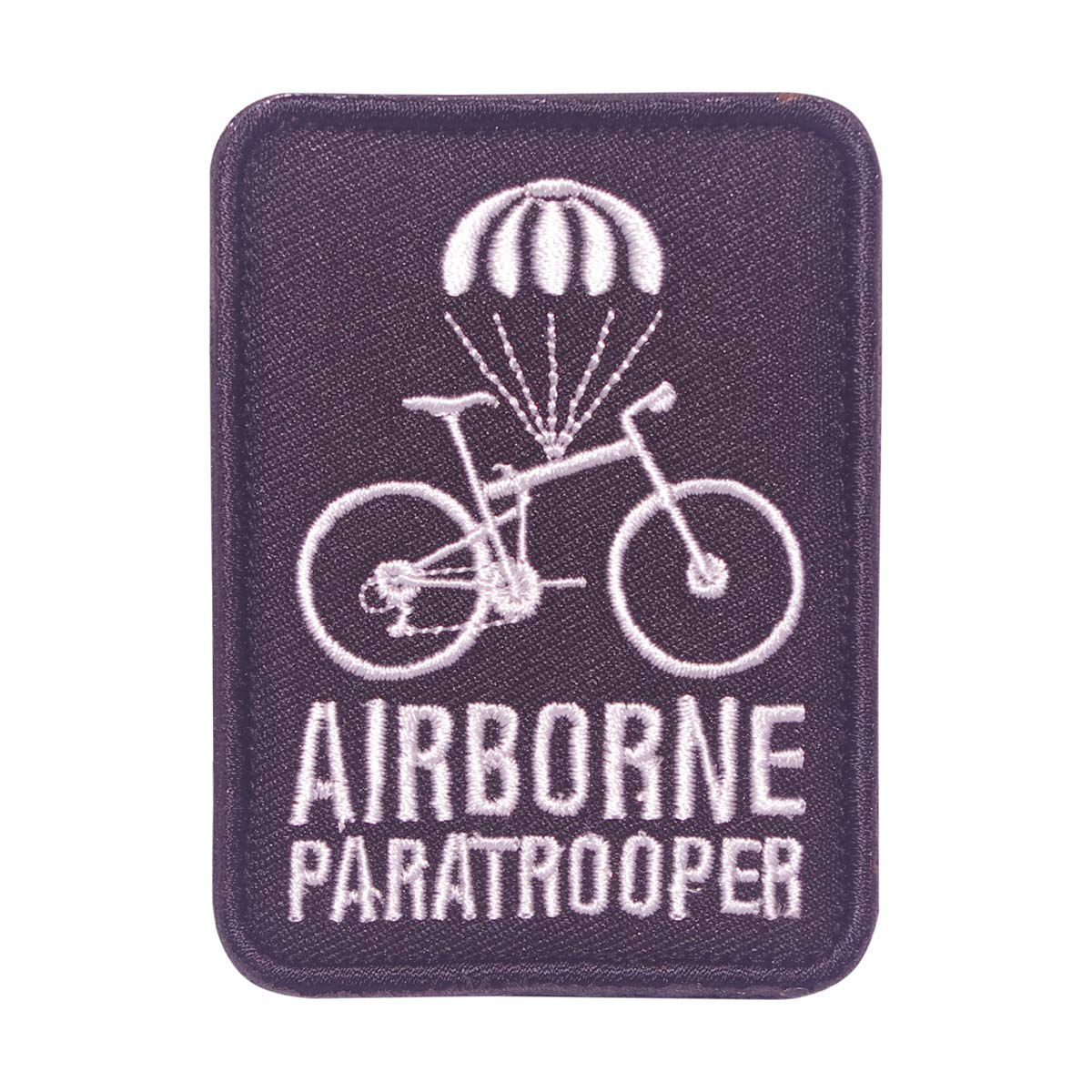 Cobra Tactical Solutions Airborne Paratrooper Black Embroidered Patch with Hook & Loop Airsoft