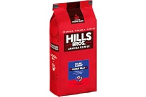 Hills Bros. Dark Satin Whole Bean Coffee – Rich and Bold Premium Arabica Coffee Beans – Orthodox Union Kosher – Dark Roast, Fresh Grind for Best Aroma & Taste – Dark Satin, 1 Pack of 32oz