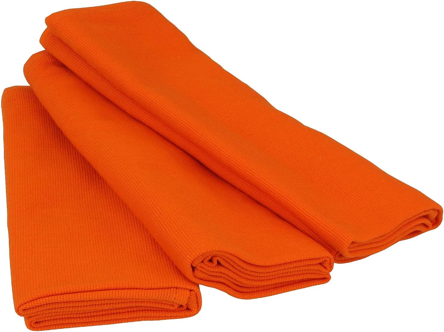 MACOSA DAGLS317 Tea Towels Set of 3 100 cotton linen look orange 70 x