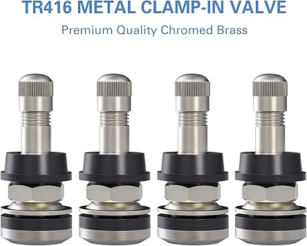 Amazon Com Ckauto 4 Pieces Tr416 Metal Valve Stems Outer Mount Fits 453 625 Rim Holes Long 1 1 2 Silver Automotive