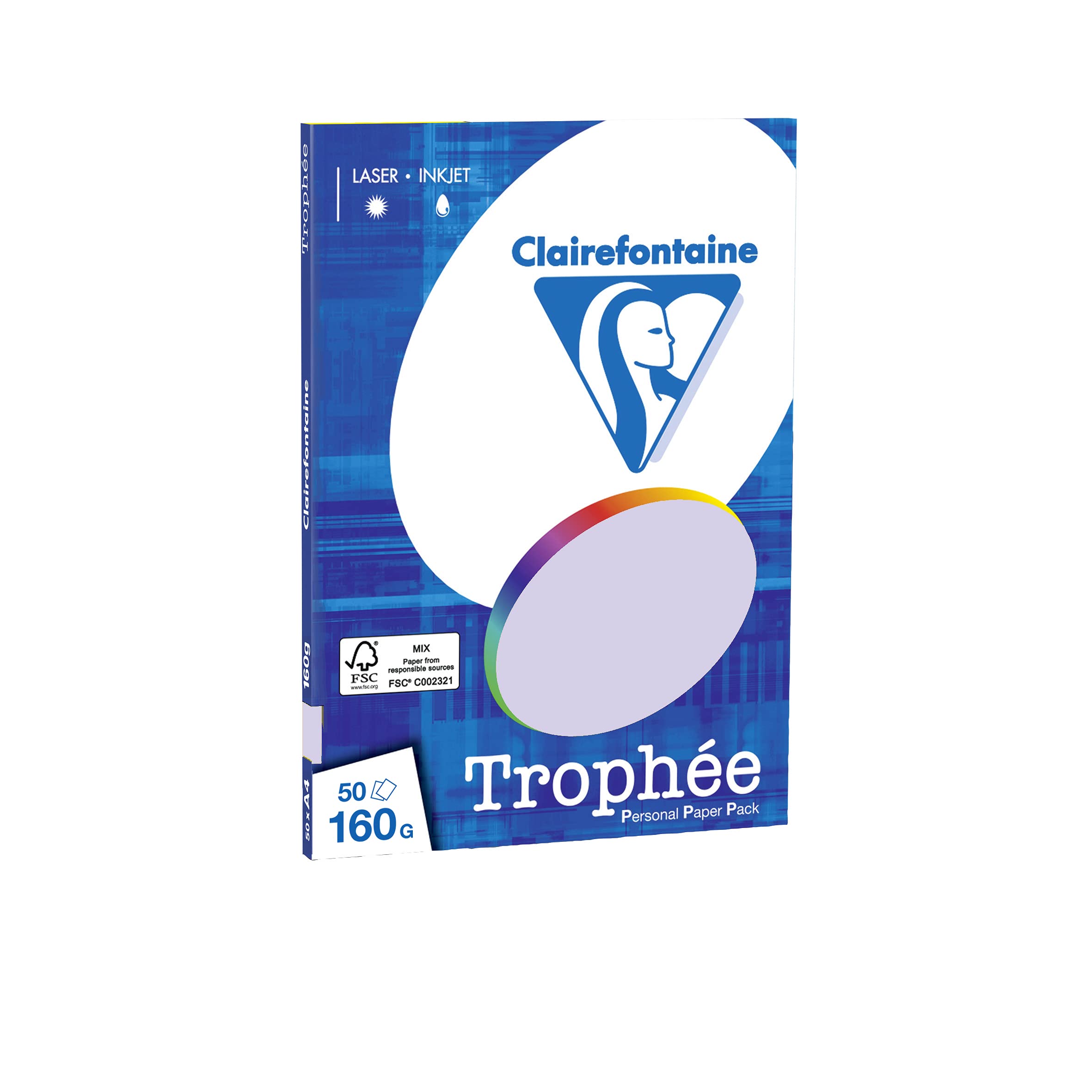 Clairefontaine Trophée – Mini ReSMA of Paper, 50 Sheets, Purple — image 1